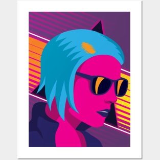 Outrun Girl Posters and Art